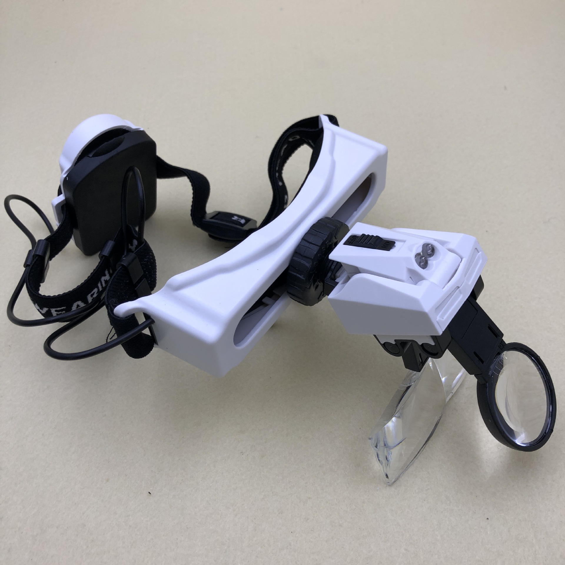 LED Head-Mounted Reading Magnifying Glass HD Multiple Lens Watch and Clock Repair Multifunctional Magnifying Glass with Light