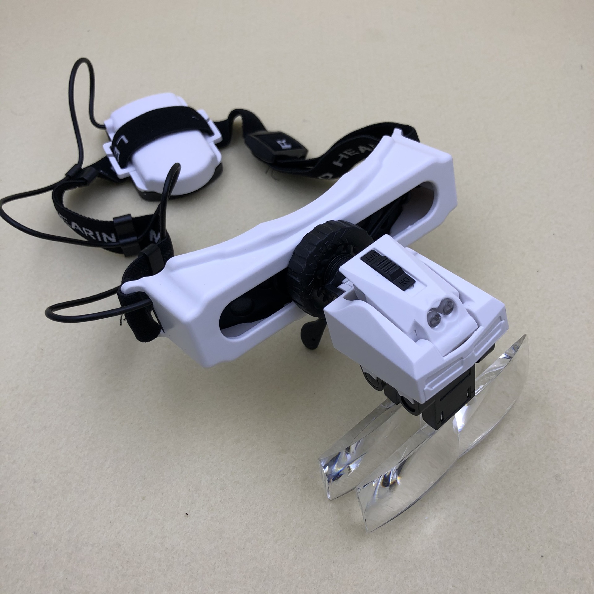 LED Head-Mounted Reading Magnifying Glass HD Multiple Lens Watch and Clock Repair Multifunctional Magnifying Glass with Light