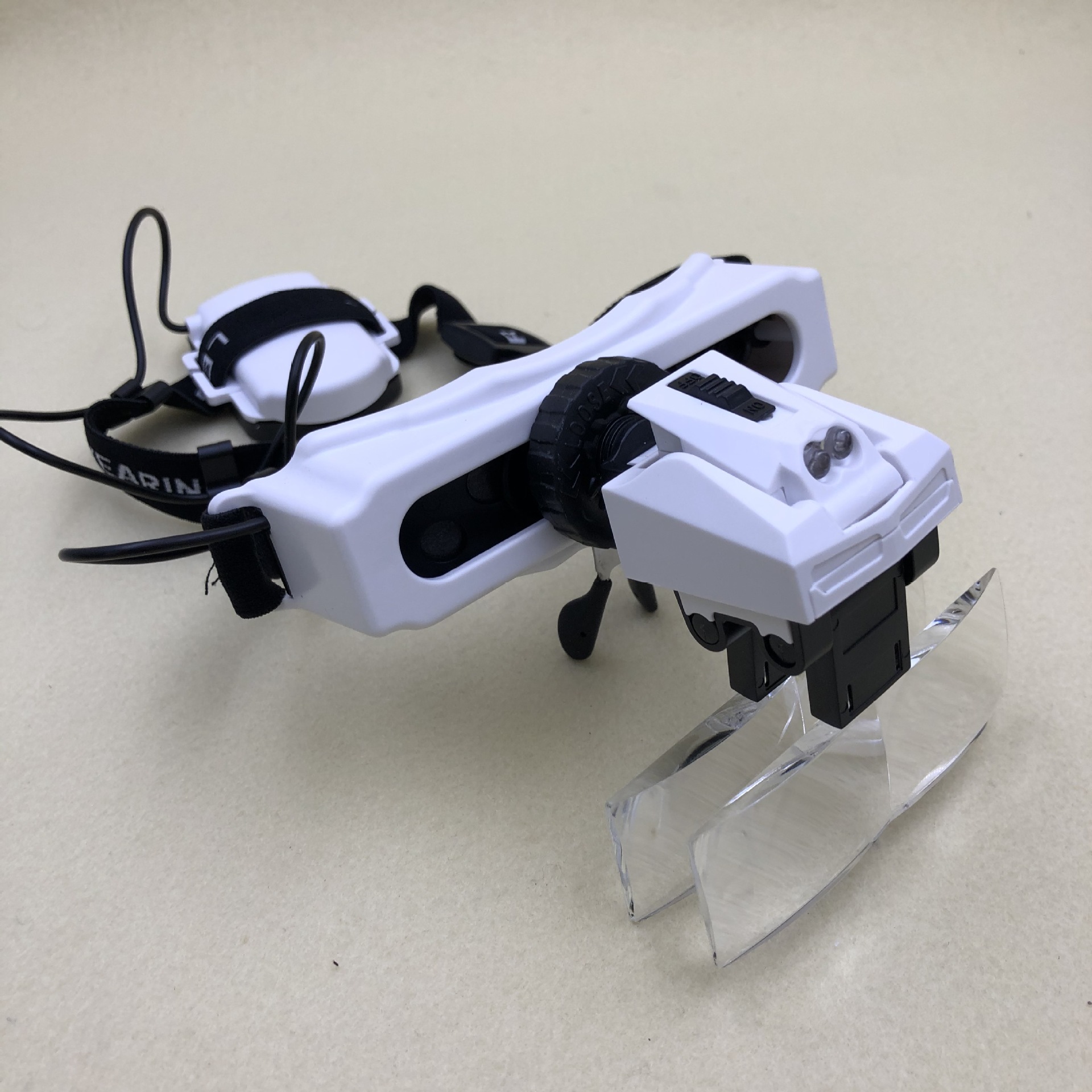 LED Head-Mounted Reading Magnifying Glass HD Multiple Lens Watch and Clock Repair Multifunctional Magnifying Glass with Light