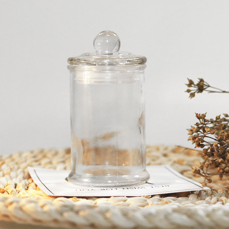 Candle Glass Handmade Empty Candle Cup Candlestick Homemade Aromatherapy Candle Cup DIY Aromatherapy Candle Bottle with Lid