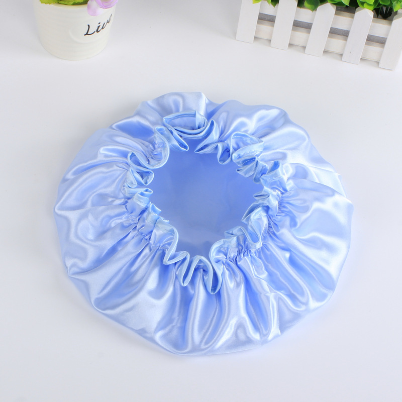 spot double layer bath cap waterproof pink bath cap PEVA lady shower cap color cloth shower cap a substitute hair
