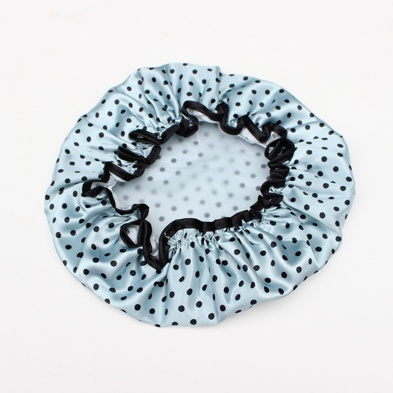 spot double layer bath cap waterproof pink bath cap PEVA lady shower cap color cloth shower cap a substitute hair