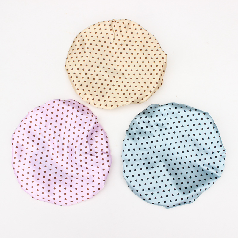 spot double layer bath cap waterproof pink bath cap PEVA lady shower cap color cloth shower cap a substitute hair
