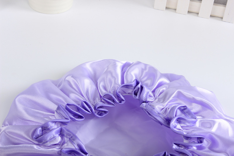 spot double layer bath cap waterproof pink bath cap PEVA lady shower cap color cloth shower cap a substitute hair