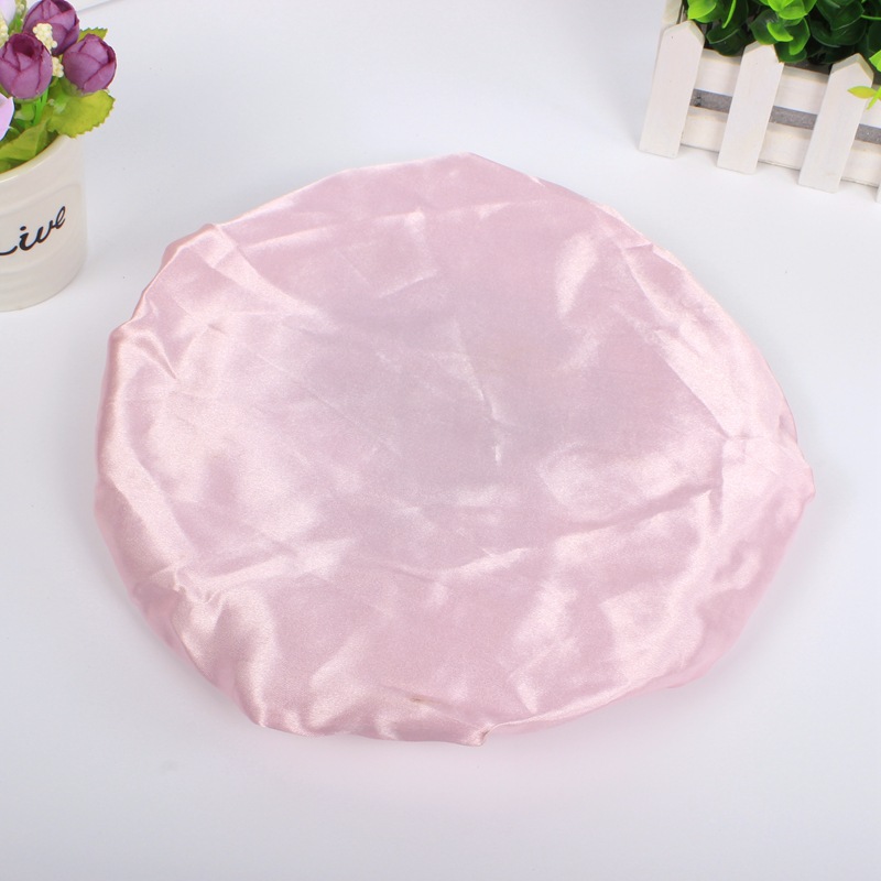 spot double layer bath cap waterproof pink bath cap PEVA lady shower cap color cloth shower cap a substitute hair