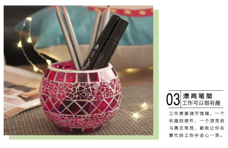 Colorful Mosaic Glass Candlestick Romantic Ornaments Gift DIY Incense Cup Candle Cup Succulent Flower Pot Pen Holder Colorful Mosaic Glass Candlestick Romantic Ornaments Gift DIY Incense Cup Candle Cup Succulent Flower Pot Pen Holder