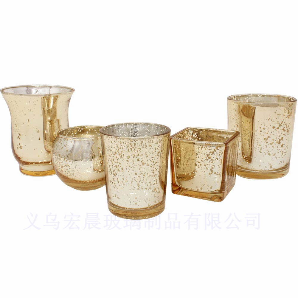Candlestick cup Candlestick square glass jar candle container small wax cup