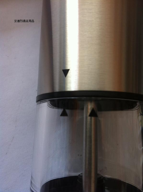 Stainless steel electric Pepper Mill. Pepper, coarse salt mill. Sauce easy