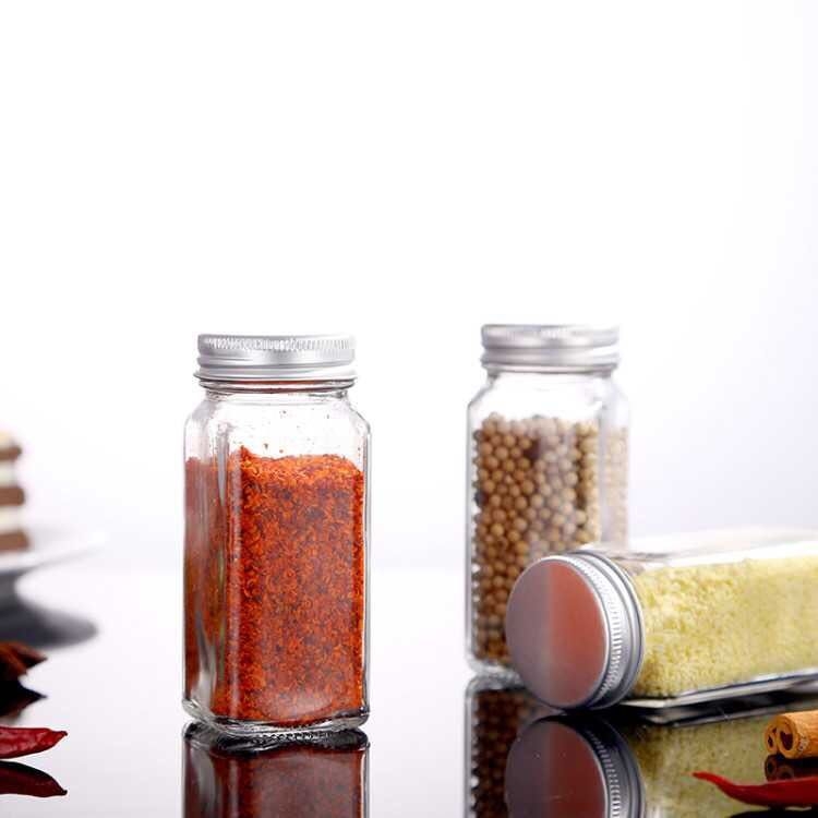 Square Bottle Glass Bottle Spice Jar Salt and Pepper Pepper Cellar