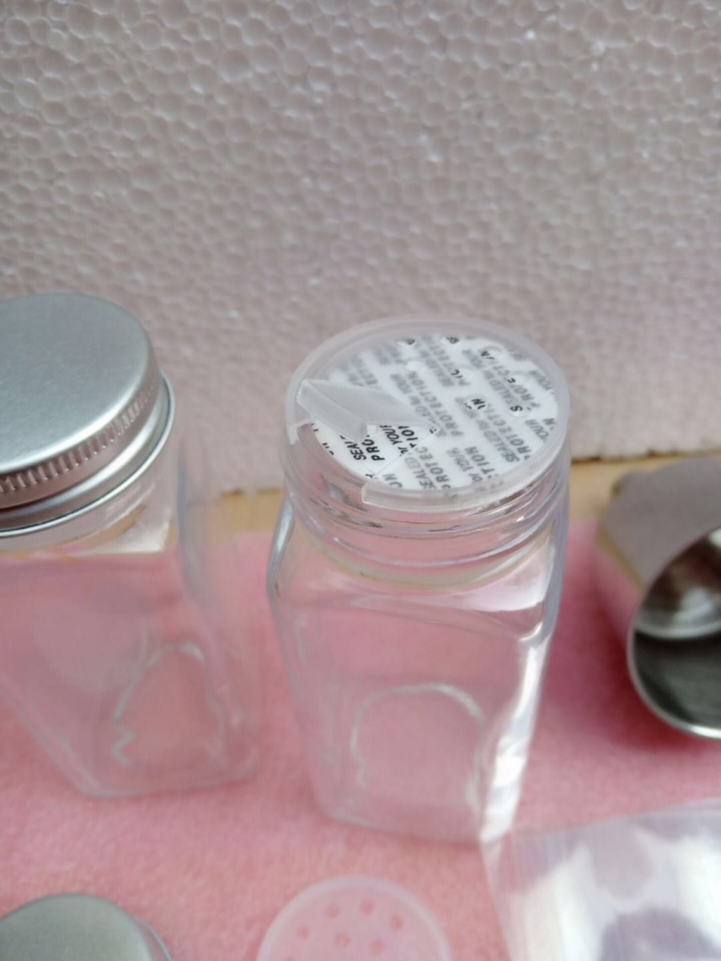 Square Bottle Glass Bottle Spice Jar Salt and Pepper Pepper Cellar