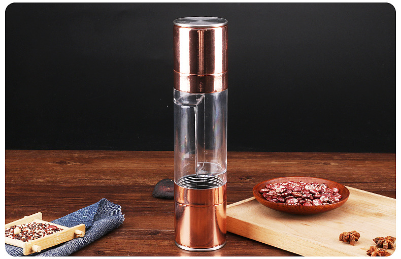 Stainless Steel Manual Pepper Grinder Household Portable Sea Salt Black Pepper Double-Headed Grinder Stainless Steel Manual Pepper Grinder Household Portable Sea Salt Black Pepper Double-Headed Grinder