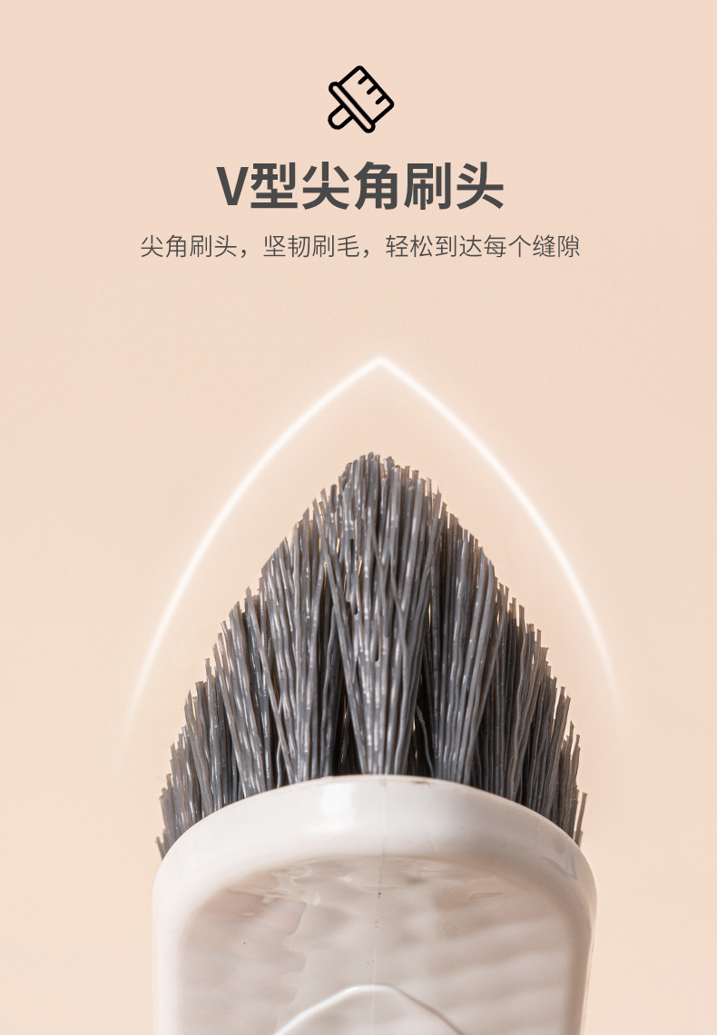 Floor Brush Short Handle Bristle Tile Gap Brushes Bathroom Corner Brush Toilet Bathroom No Dead Angle Cleaning Gadget
