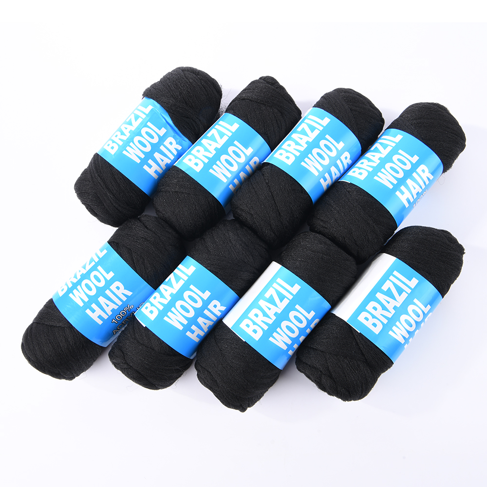 Wholesale Polypropylene Yarn High Quality Hairpiece Polypropylene Fiber Hair Weaving Hair Extension Wool 