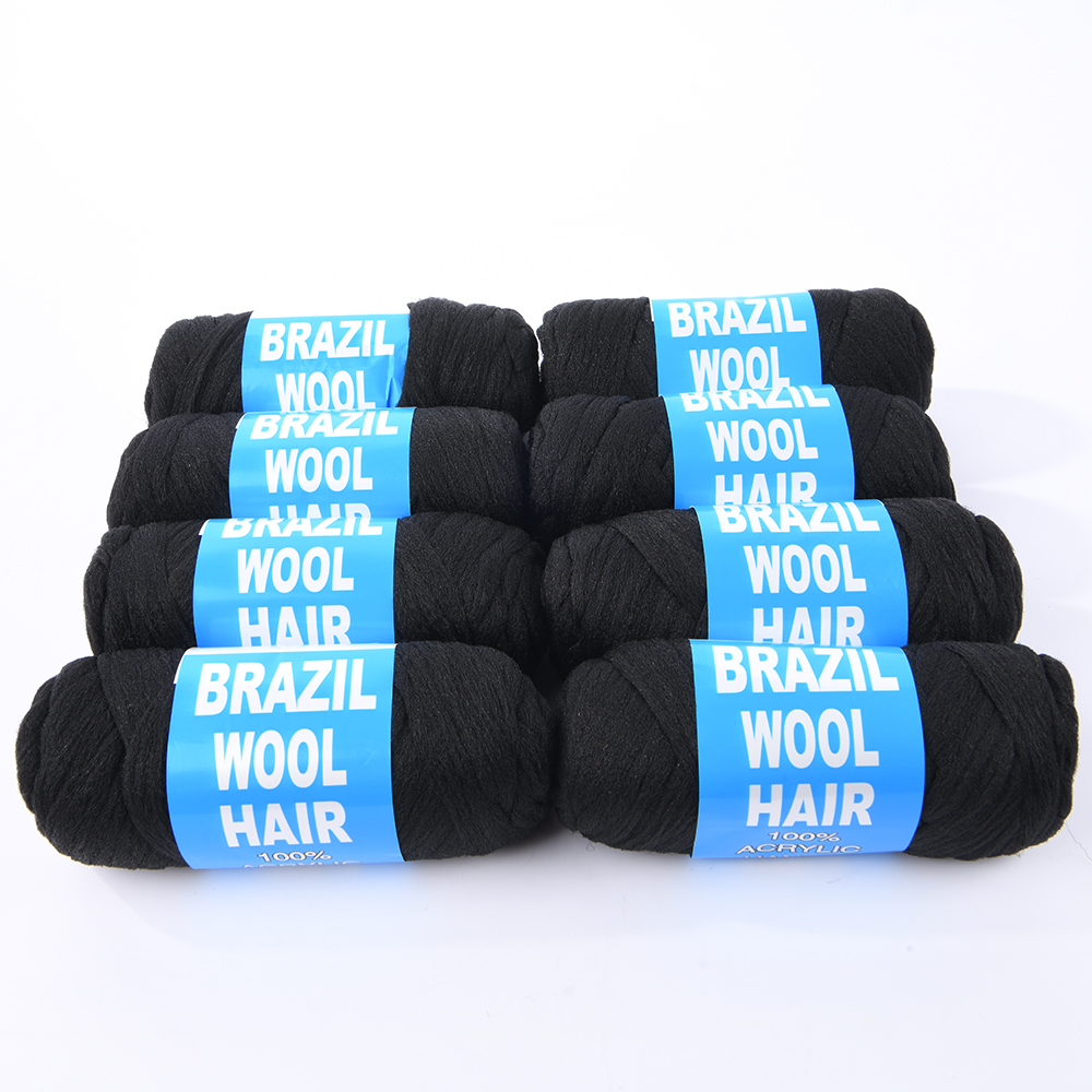 Wholesale Polypropylene Yarn High Quality Hairpiece Polypropylene Fiber Hair Weaving Hair Extension Wool 