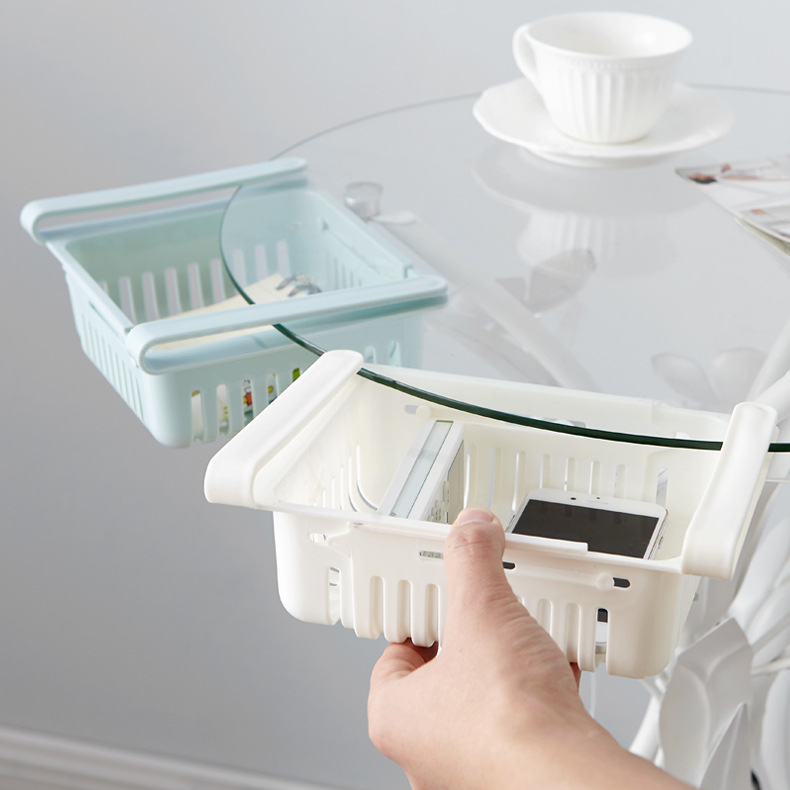 LHS Refrigerator Storage Basket Fresh-Keeping Retractable Egg Tray Refrigerator Storage Box Refrigerator Storage