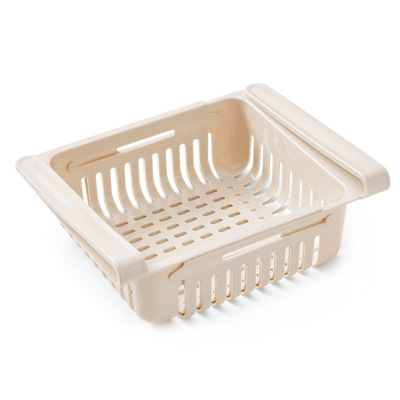 LHS Refrigerator Storage Basket Fresh-Keeping Retractable Egg Tray Refrigerator Storage Box Refrigerator Storage