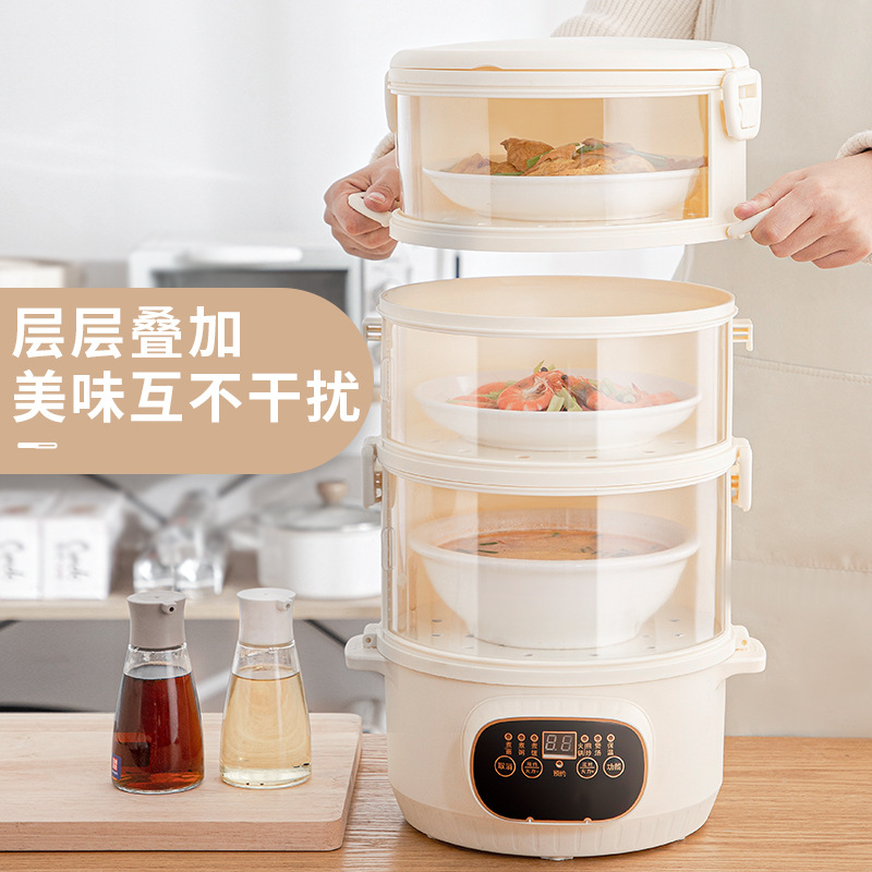 Factory Direct Supply Kitchen Heating Meal Cover Multi-Layer Insulated Vegetable Cover Electric Steamer Leftovers Storage Box Fresh-Keeping Dustproof