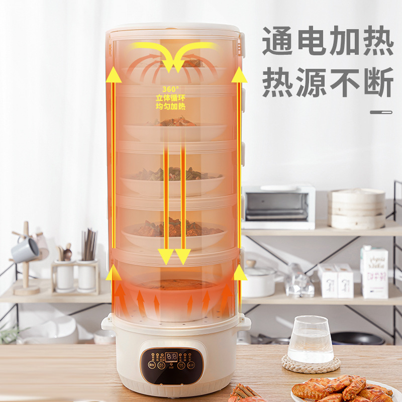 Factory Direct Supply Kitchen Heating Meal Cover Multi-Layer Insulated Vegetable Cover Electric Steamer Leftovers Storage Box Fresh-Keeping Dustproof