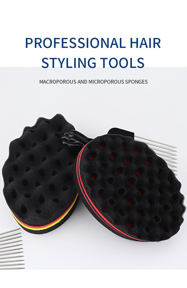 AliExpress Black Perm Comb Set African Dreadlocks Care Tool Sponge Styling Comb Steel Needle Hair Comb