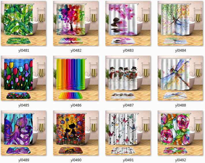 African Girl Digital Printing Shower Curtain C- Type Plastic Hook Metal Grommet Factory Direct Sales Quantity Discount African Girl Digital Printing Shower Curtain C- Type Plastic Hook Metal Grommet Factory Direct Sales Quantity Discount