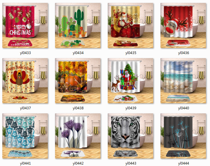 African Girl Digital Printing Shower Curtain C- Type Plastic Hook Metal Grommet Factory Direct Sales Quantity Discount African Girl Digital Printing Shower Curtain C- Type Plastic Hook Metal Grommet Factory Direct Sales Quantity Discount