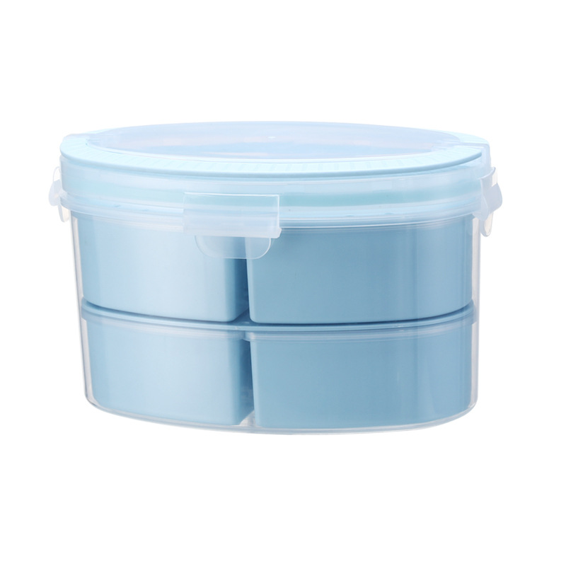 Zhang Bow Square Office Worker Hand-Held Bento Box Double-Layer Fresh-Keeping Lunch Box Kitchen Multi-Layer Storage Microwaveable Lunch Box