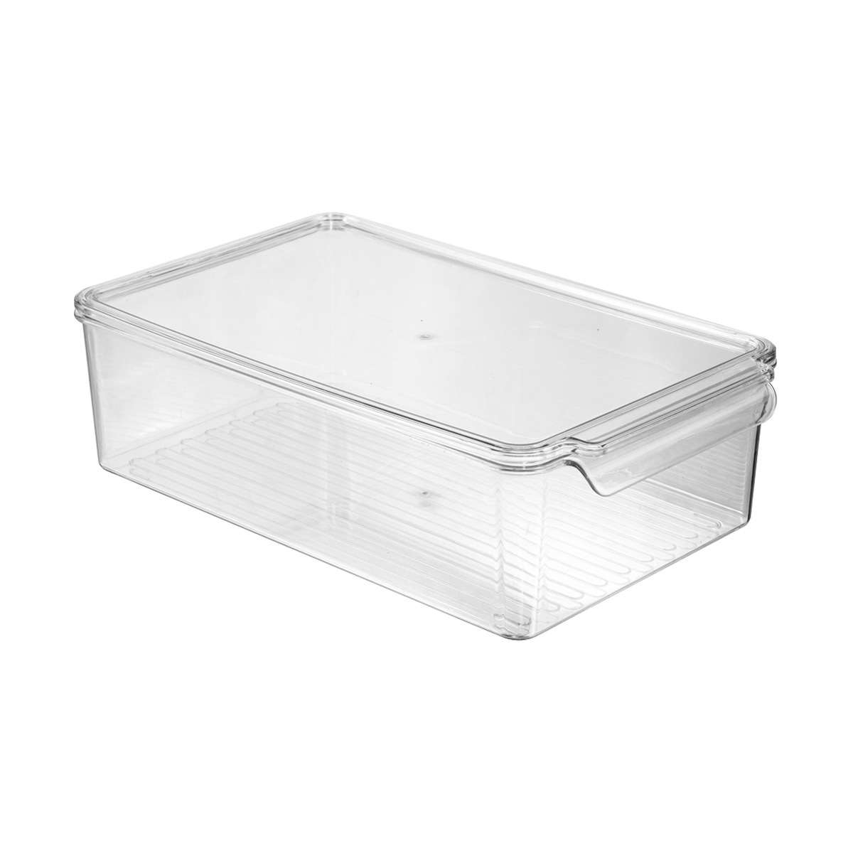 Refrigerator Storage Box Kitchen Food Finishing Frozen Fresh-Keeping Transparent Egg Storage Box Pet with Lid Fruit and Vegetable Drain Box