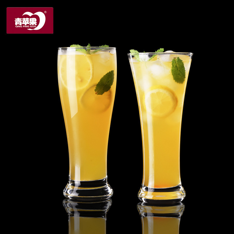 Green Apple Beer Glass Fruit Drink Cup Mouthwash Glass Cup Milk Tea Hot Drinks Cup Capacity 400ml