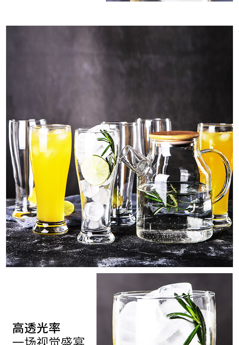 Green Apple Beer Glass Fruit Drink Cup Mouthwash Glass Cup Milk Tea Hot Drinks Cup Capacity 400ml
