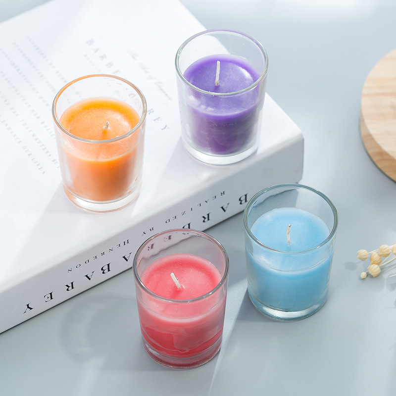Hot Sale Aromatherapy Candle Glass Cup Smokeless Glass Candle Birthday Show Love Gift Wedding Decoration Wholesale