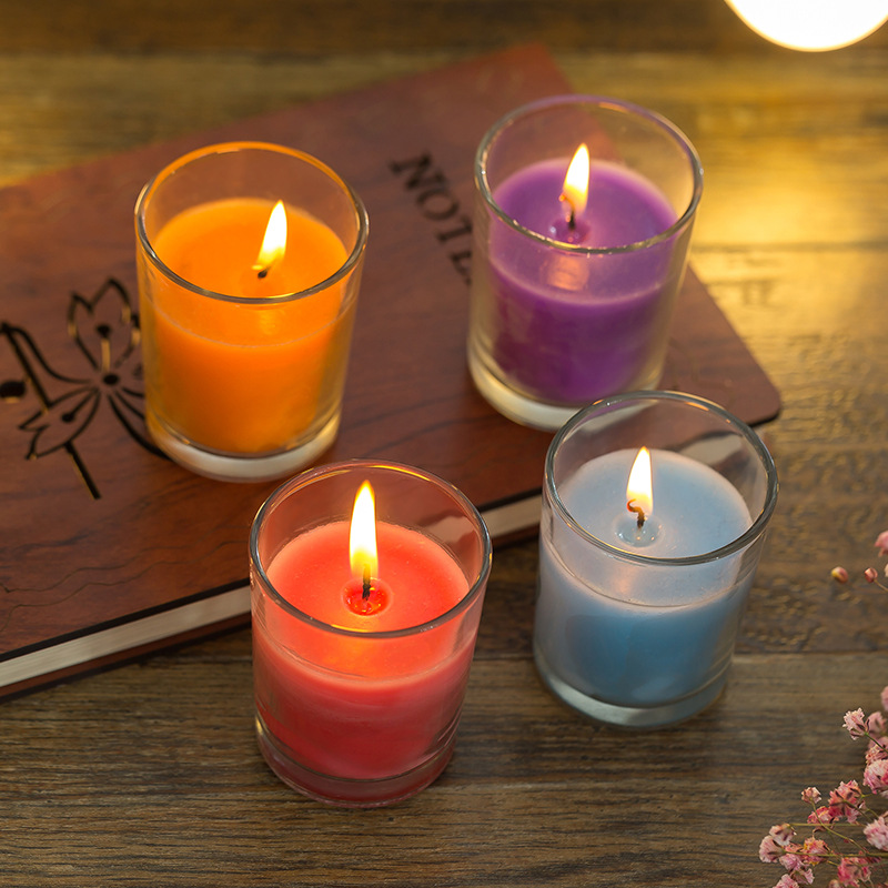 Hot Sale Aromatherapy Candle Glass Cup Smokeless Glass Candle Birthday Show Love Gift Wedding Decoration Wholesale