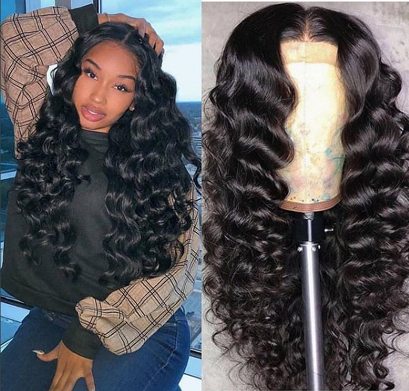 Foreign Trade Hot Selling Hot Wig Female African Hair Texture Curly Middle Length Long Curly Hair Amazon EBay Headgear