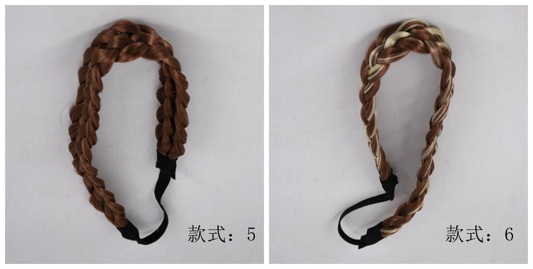 European and American Foreign Trade Five-Strand Braid Factory Wholesale Handmade High-Temperature Fiber Five-Strand False Braids Wig European and American Foreign Trade Five-Strand Braid Factory Wholesale Handmade High-Temperature Fiber Five-Strand False Braids Wig