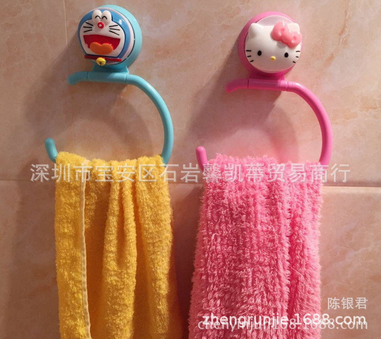 Cute cat.K cat bathroom sucker towel rack jingle bathroom roll tissue hook multifunction hook