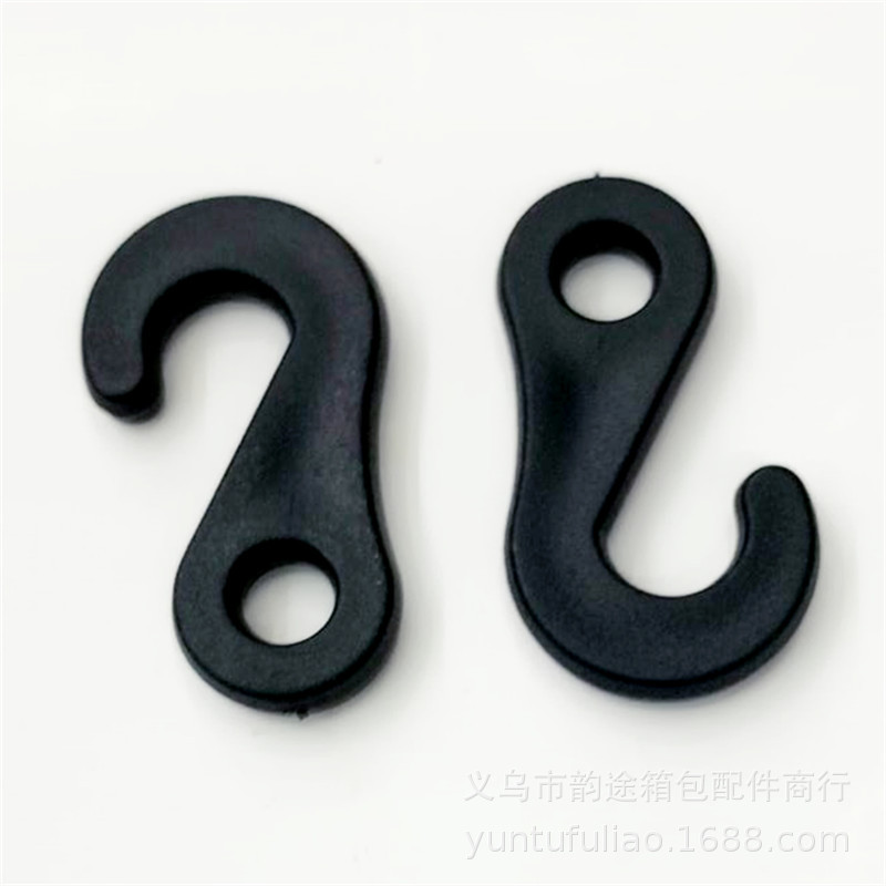 Camping Tent S Hook Nylon round Hole S-Shaped Hook Tent Hook Plastic Hook Black and White Hook in Stock