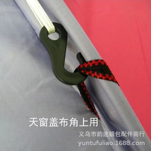Camping Tent S Hook Nylon round Hole S-Shaped Hook Tent Hook Plastic Hook Black and White Hook in Stock