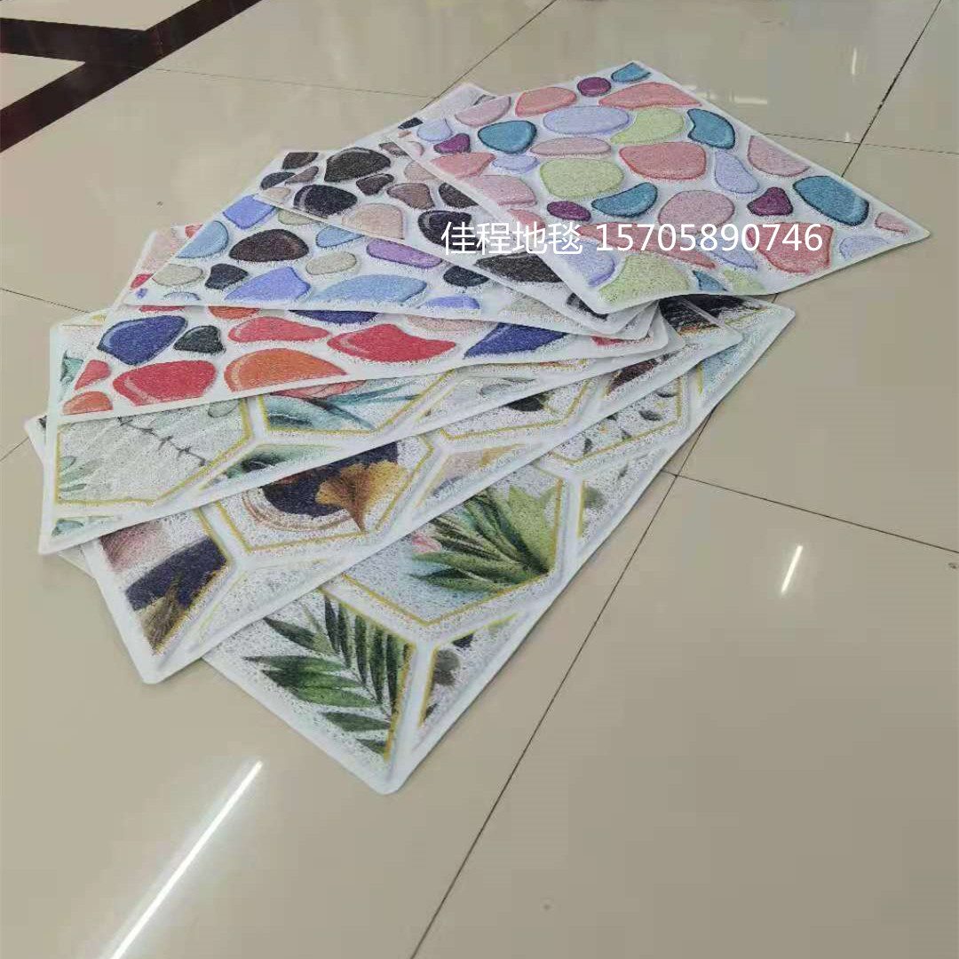 New 3D HD Checkered Three-Dimensional Spray Printing Floor Mat Three-Dimensional Court Printing   Non-Slip Mat