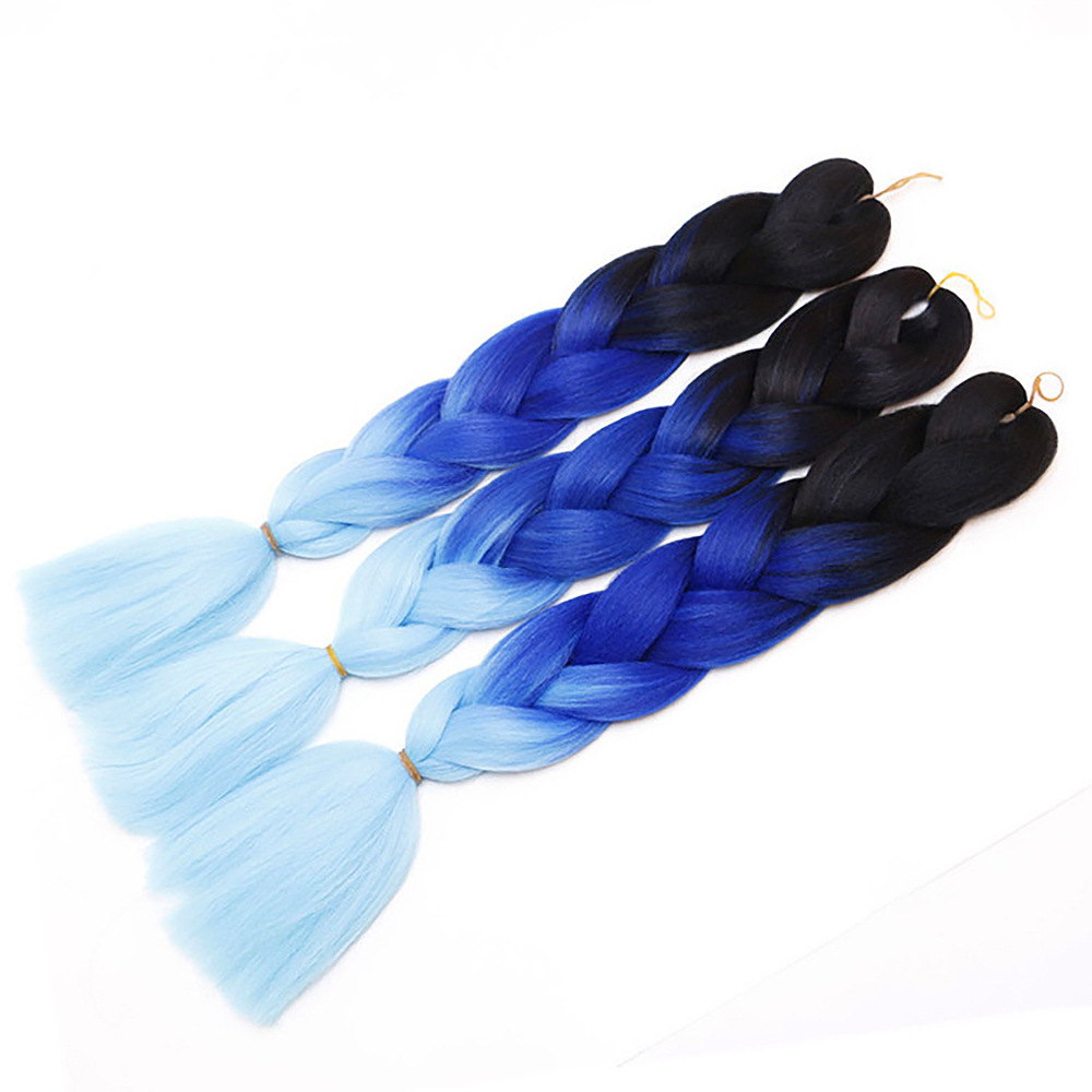 Wholesale Dreadlocks Hair Extensions Braids African Gradient Color Big Braids European and American Style Wig Wholesale Foreign Trade Chemical Fiber Wigs