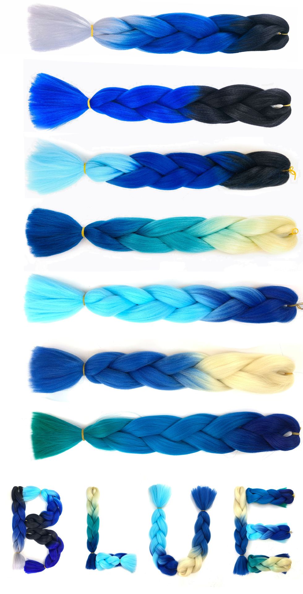 Wholesale Dreadlocks Hair Extensions Braids African Gradient Color Big Braids European and American Style Wig Wholesale Foreign Trade Chemical Fiber Wigs