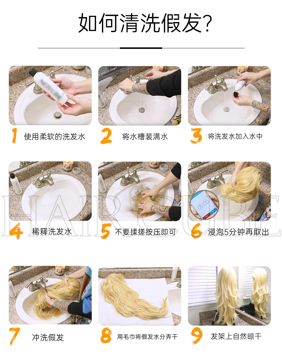High-Temperature Fiber Synthetic Women's Wig Long Curly Hair Brown Taupe Golden European and American Style Daily Applicable