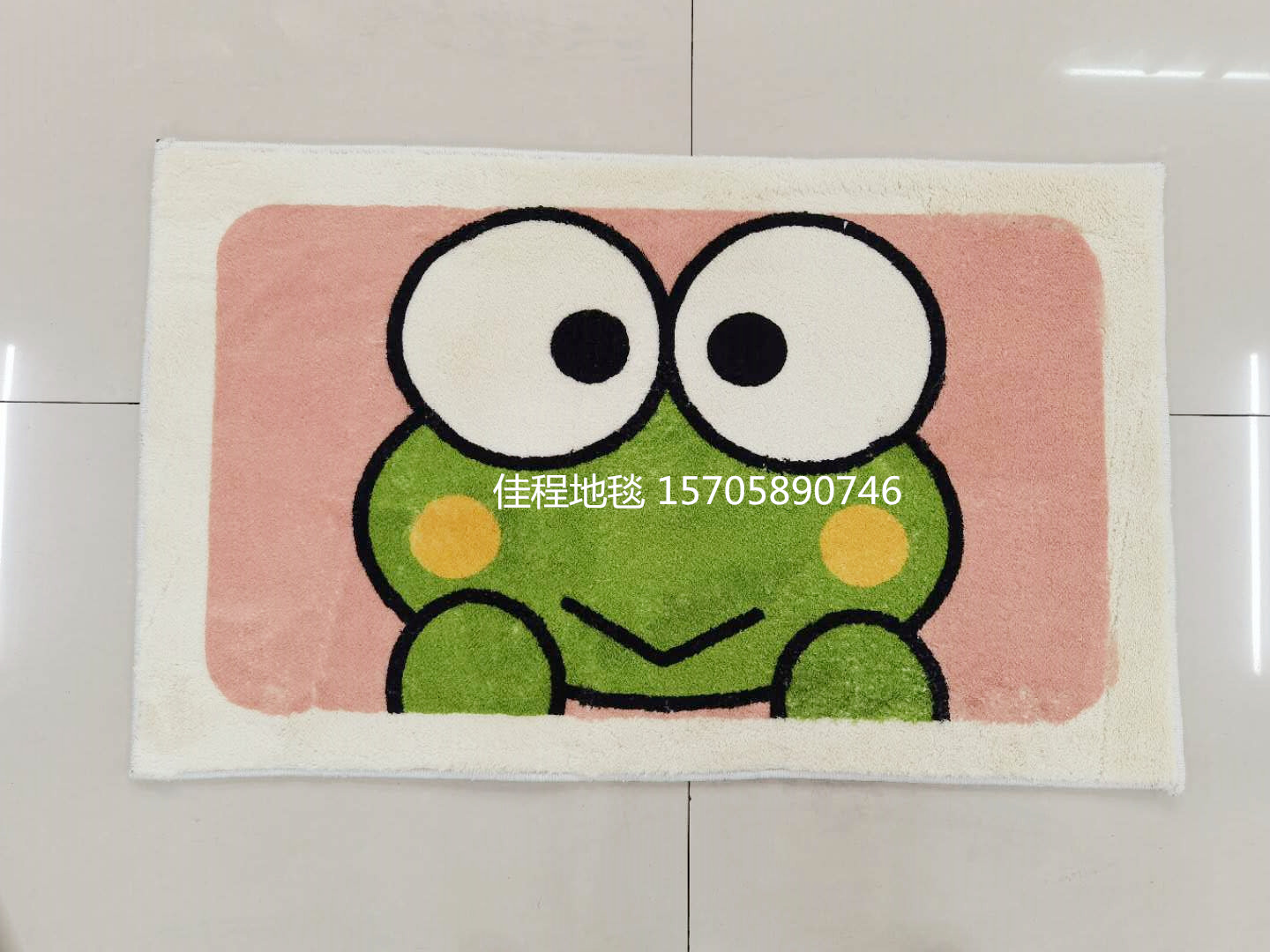 New Cashmere-like Printed Mat Cartoon Animal Mat Velvet Non-Slip Mat Cashmere-like Foot Mat Household Mat