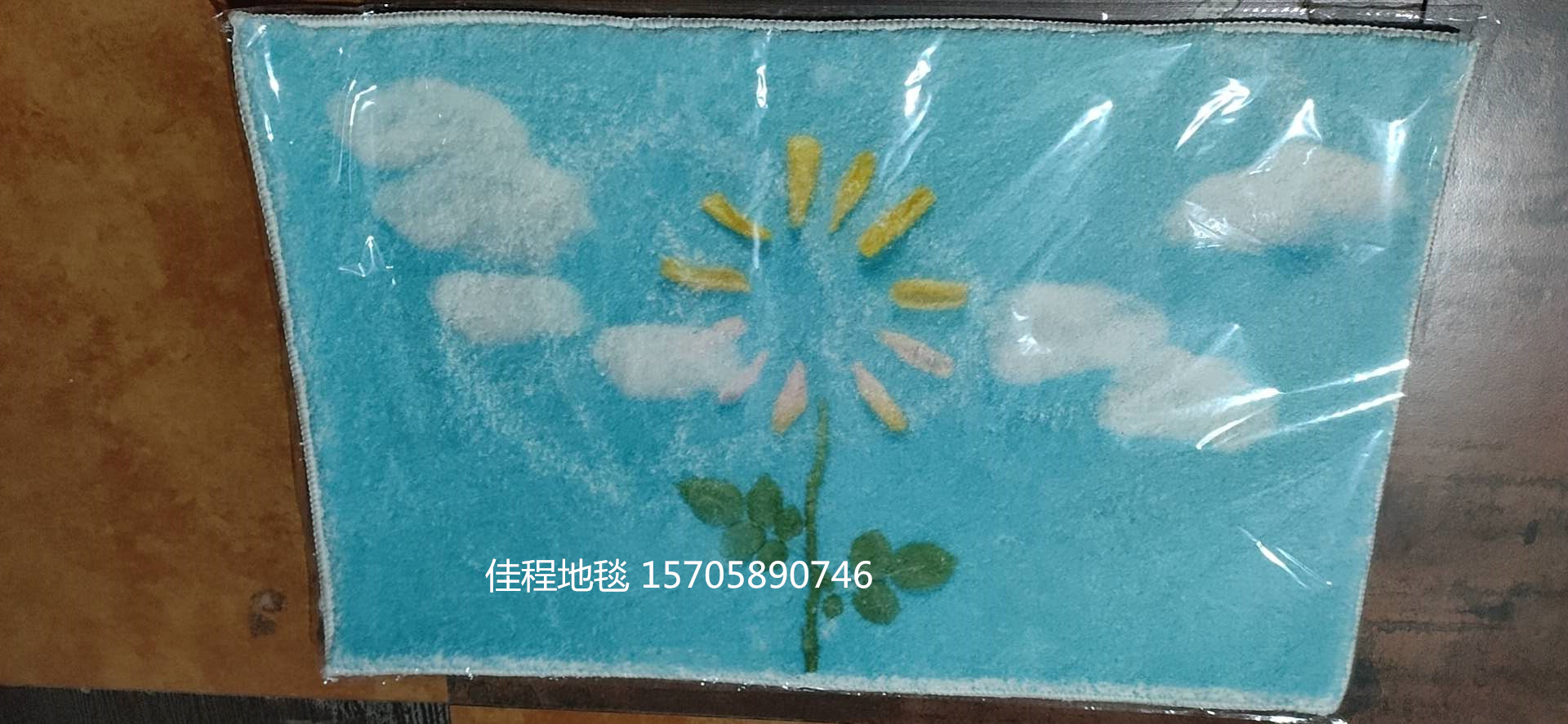 New Cashmere-like Printed Mat Cartoon Animal Mat Velvet Non-Slip Mat Cashmere-like Foot Mat Household Mat