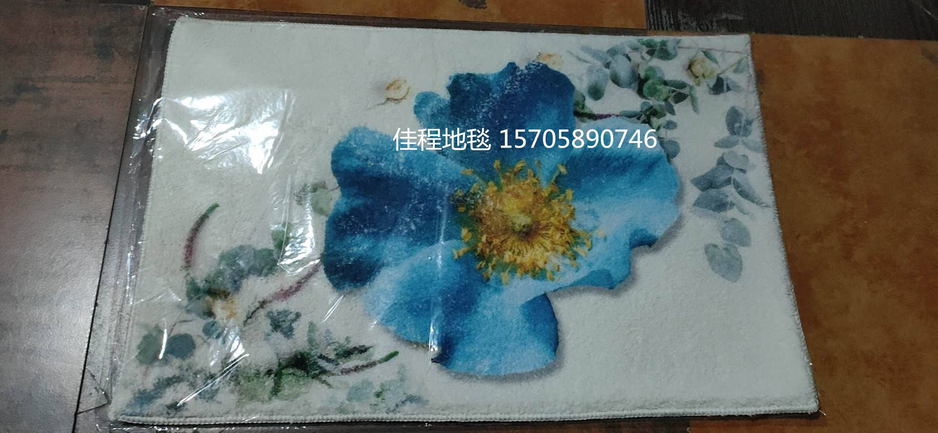 New Cashmere-like Printed Mat Cartoon Animal Mat Velvet Non-Slip Mat Cashmere-like Foot Mat Household Mat