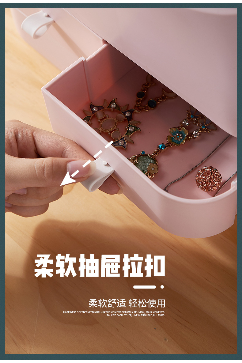 A New portable cosmetics storage box large-capacity cosmetic box desktop skin care products sorting box dustproof cosmetic box A New portable cosmetics storage box large-capacity cosmetic box desktop skin care products sorting box dustproof cosmetic box