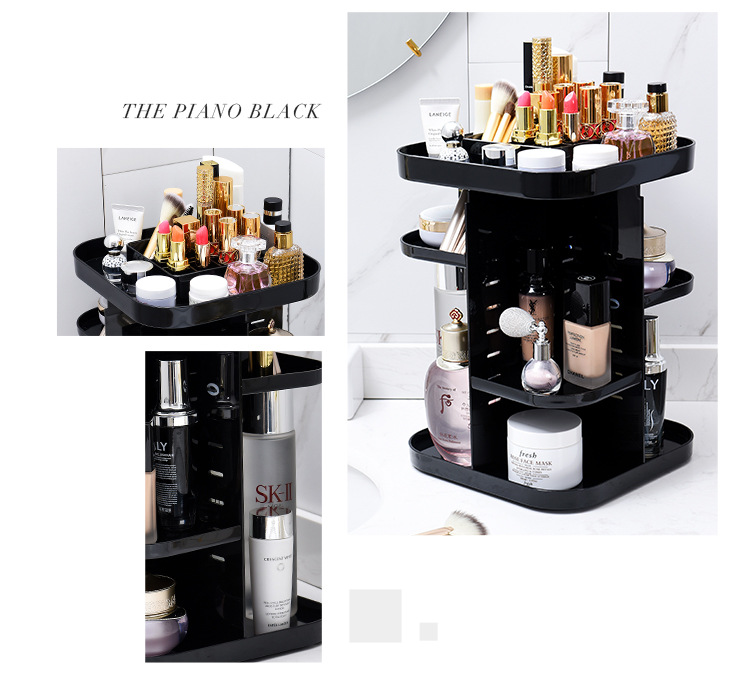 Acrylic rotating cosmetic box cosmetics receiving box skin care products shelving plastic makeup can be removed