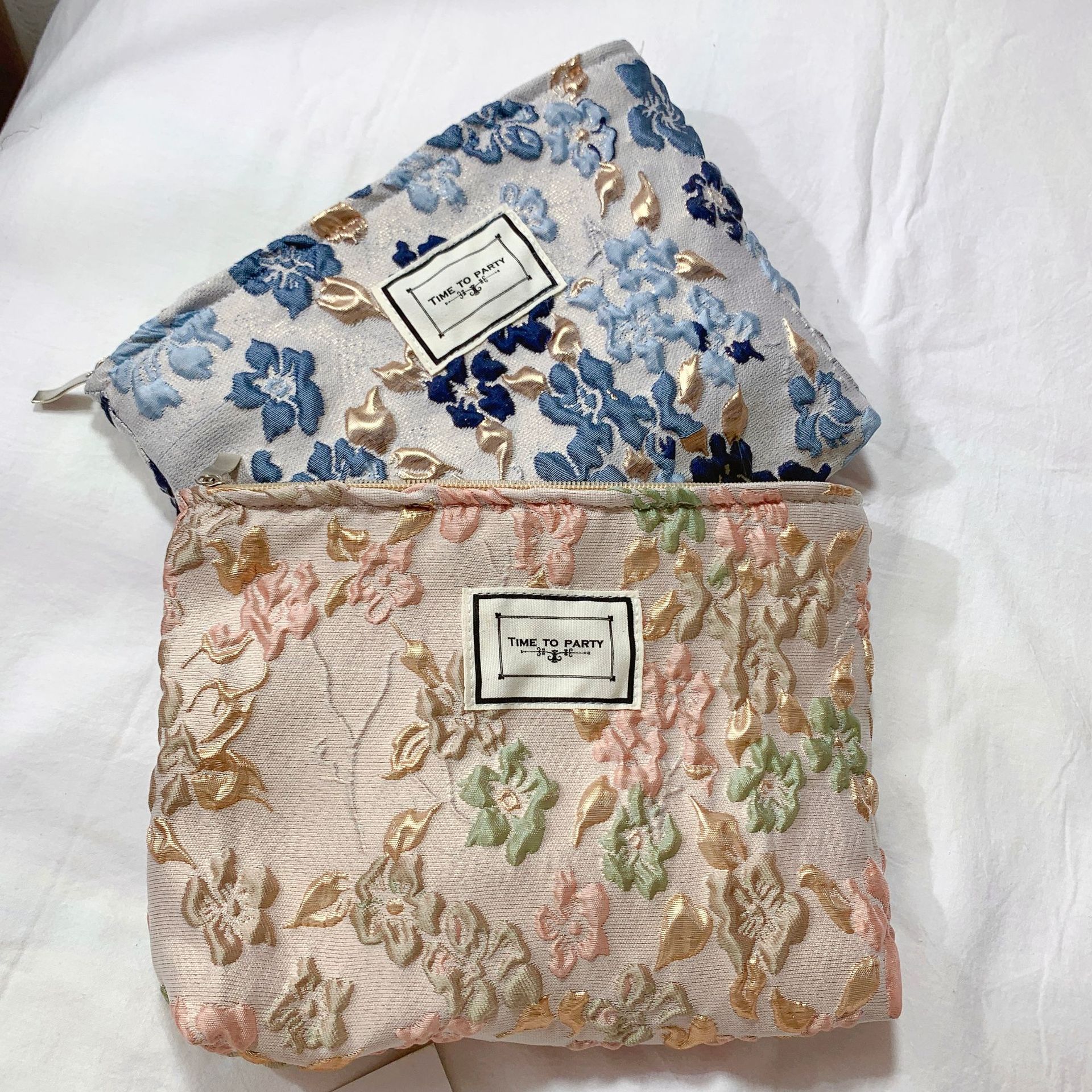 Korean Style Jacquard Clutch Cosmetic Bag Special-Interest Design Skin Care Products Lipstick Storage Bag Travel Portable Women&#039;s Bag
