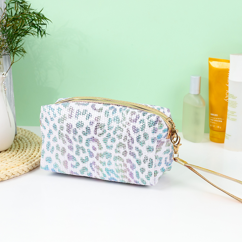  travel portable laser small leopard-print checkered storage bag portable small cosmetic case toiletry toiletry bag