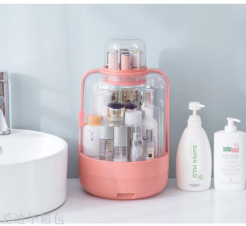 Web celebrity cosmetic receive box shake sound desktop dustproof household lipstick big dresser skin care products shelf