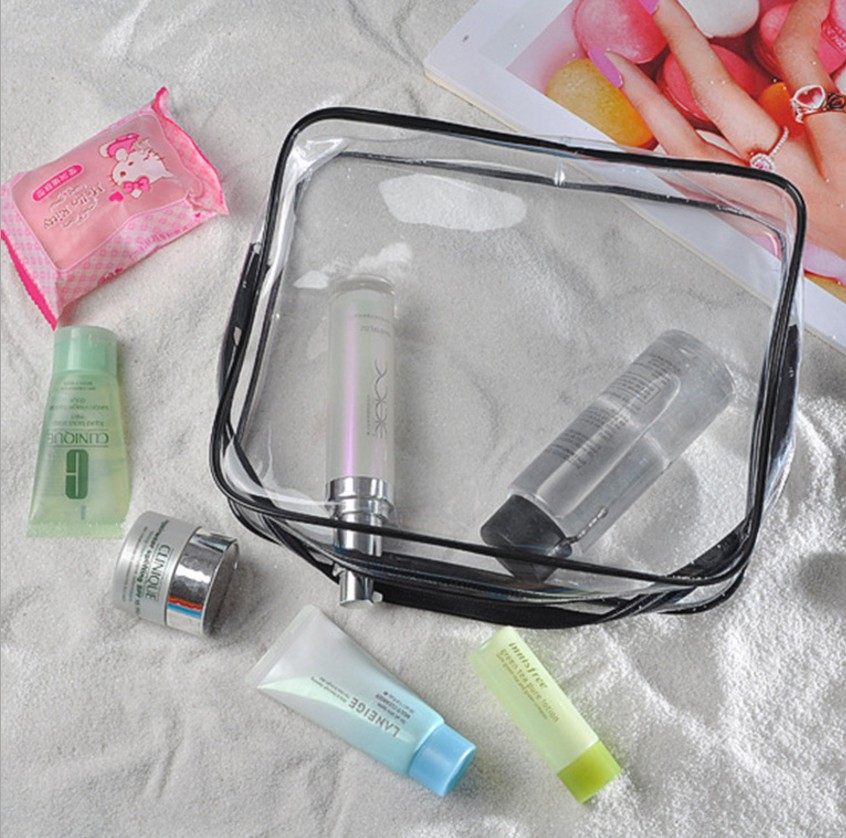 PVC Buggy Bag Storage Bag Washing and Makeup Bag Transparent Three-Piece Set Organizing Bag PVC Three-Piece Set