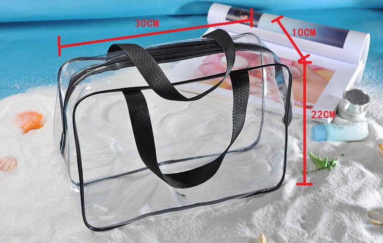 PVC Buggy Bag Storage Bag Washing and Makeup Bag Transparent Three-Piece Set Organizing Bag PVC Three-Piece Set